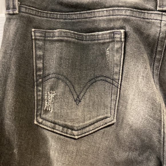 Levi’s vintage black Low Skinny 545 distressed jeans. EUC. Size 10M. - Picture 3 of 5